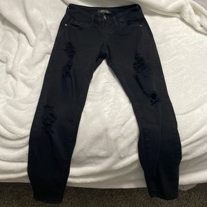 Fran Denim black distressed jeans
